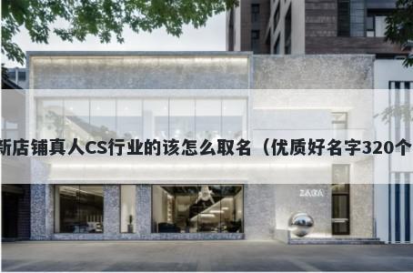 新店铺真人CS行业的该怎么取名（优质好名字320个）