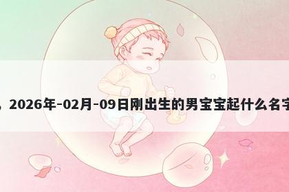 我姓江，2026年-02月-09日刚出生的男宝宝起什么名字比较好