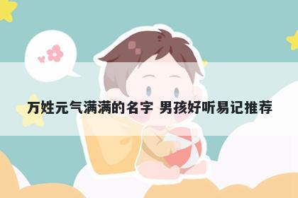万姓元气满满的名字 男孩好听易记推荐