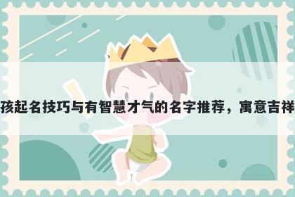 梅姓男孩起名技巧与有智慧才气的名字推荐，寓意吉祥又好听