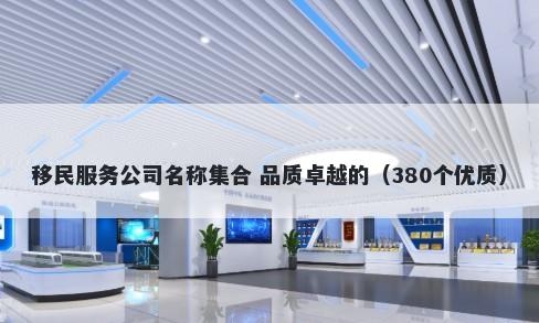 移民服务公司名称集合 品质卓越的（380个优质）