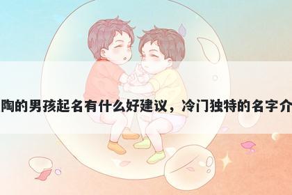 姓陶的男孩起名有什么好建议，冷门独特的名字介绍