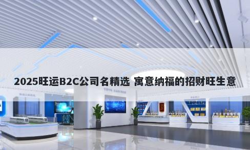 2025旺运B2C公司名精选 寓意纳福的招财旺生意