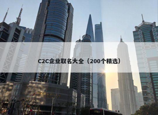 C2C企业取名大全（200个精选）