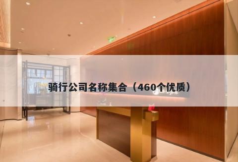 骑行公司名称集合(460个优质)