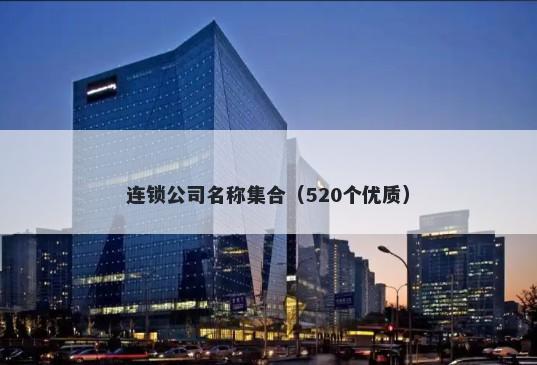 连锁公司名称集合（520个优质）
