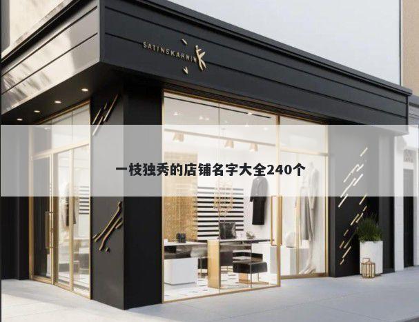 一枝独秀的店铺名字大全240个