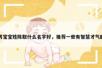 刚出生的男宝宝姓陈取什么名字好，推荐一些有智慧才气的男孩名字