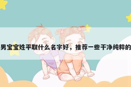 刚出生的男宝宝姓平取什么名字好，推荐一些干净纯粹的男孩名字