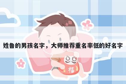 姓鲁的男孩名字，大师推荐重名率低的好名字