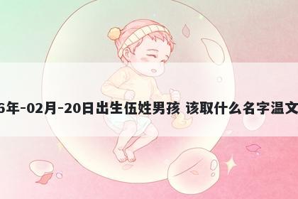 2026年-02月-20日出生伍姓男孩 该取什么名字温文尔雅