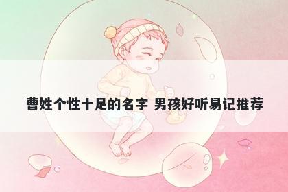 曹姓个性十足的名字 男孩好听易记推荐