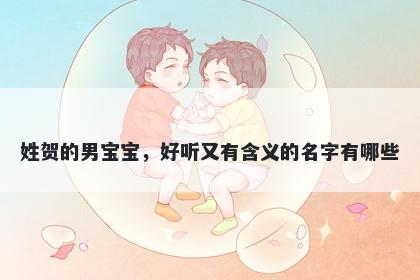 姓贺的男宝宝，好听又有含义的名字有哪些