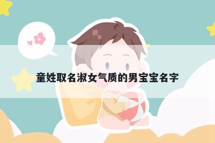 童姓取名淑女气质的男宝宝名字