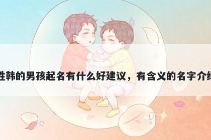 姓韩的男孩起名有什么好建议,有含义的名字介绍