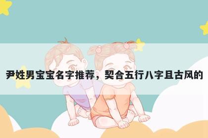 尹姓男宝宝名字推荐，契合五行八字且古风的