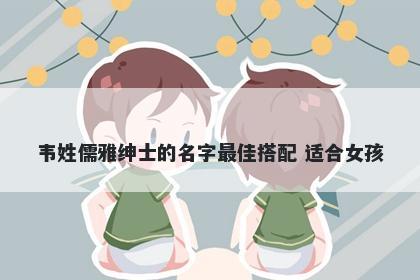 韦姓儒雅绅士的名字最佳搭配 适合女孩