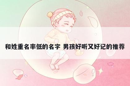 和姓重名率低的名字 男孩好听又好记的推荐