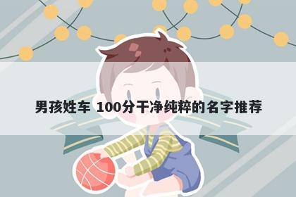 男孩姓车 100分干净纯粹的名字推荐