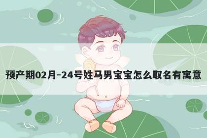 预产期02月-24号姓马男宝宝怎么取名有寓意