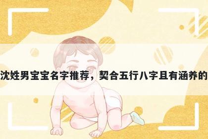 沈姓男宝宝名字推荐，契合五行八字且有涵养的