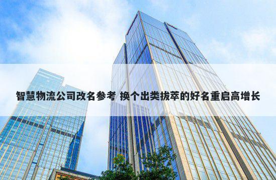 智慧物流公司改名参考 换个出类拔萃的好名重启高增长