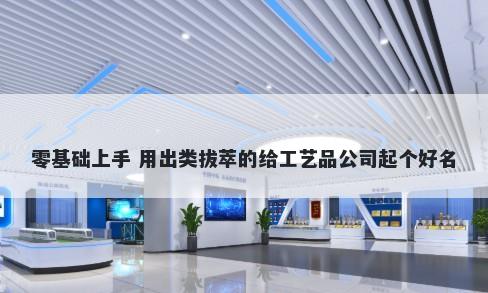 零基础上手 用出类拔萃的给工艺品公司起个好名