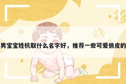 刚出生的男宝宝姓杭取什么名字好，推荐一些可爱俏皮的男孩名字