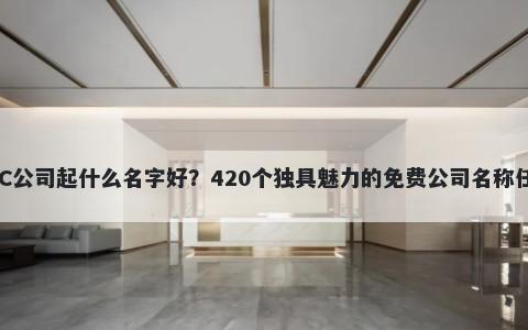 C2C公司起什么名字好？420个独具魅力的免费公司名称任选