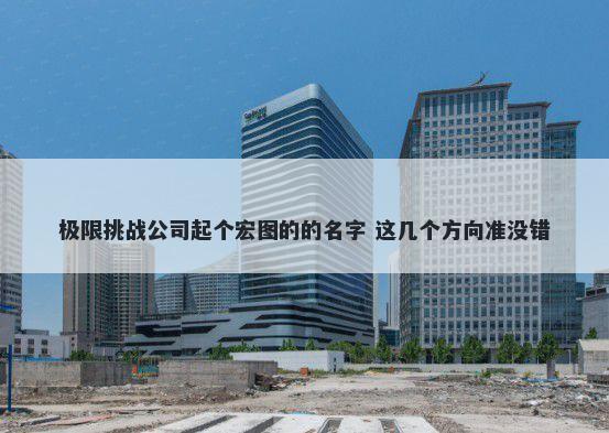 极限挑战公司起个宏图的的名字 这几个方向准没错