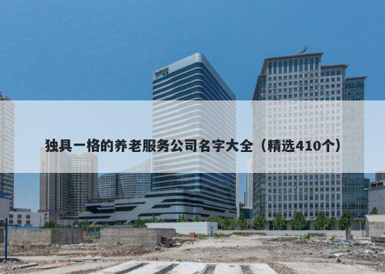 独具一格的养老服务公司名字大全（精选410个）