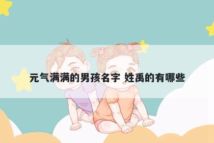 元气满满的男孩名字 姓禹的有哪些