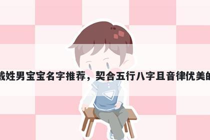 戴姓男宝宝名字推荐，契合五行八字且音律优美的