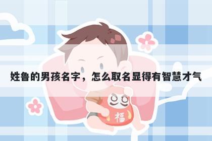 姓鲁的男孩名字,怎么取名显得有智慧才气