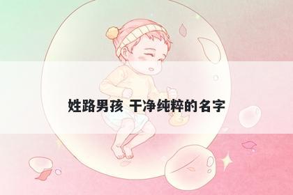 姓路男孩 干净纯粹的名字