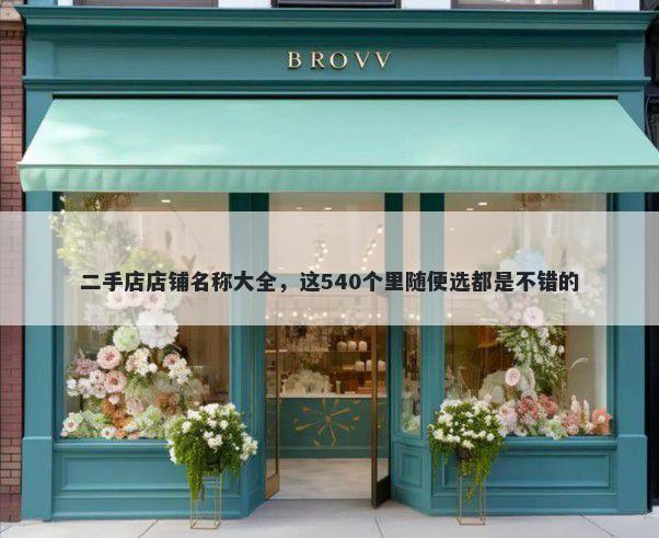 二手店店铺名称大全，这540个里随便选都是不错的