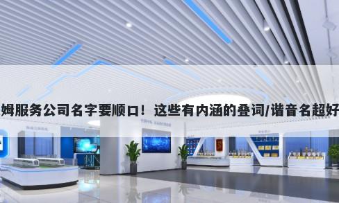 保姆服务公司名字要顺口！这些有内涵的叠词/谐音名超好记