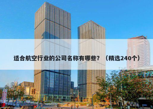 适合航空行业的公司名称有哪些？（精选240个）