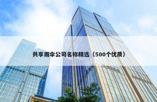 共享雨伞公司名称精选（500个优质）