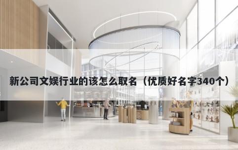 新公司文娱行业的该怎么取名（优质好名字340个）