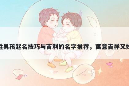 项姓男孩起名技巧与吉利的名字推荐，寓意吉祥又好听