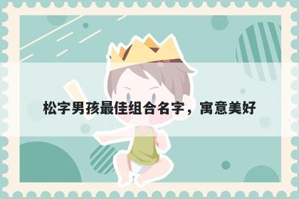 松字男孩最佳组合名字，寓意美好
