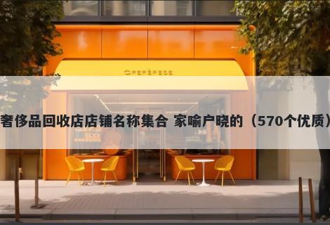 奢侈品回收店店铺名称集合 家喻户晓的（570个优质）
