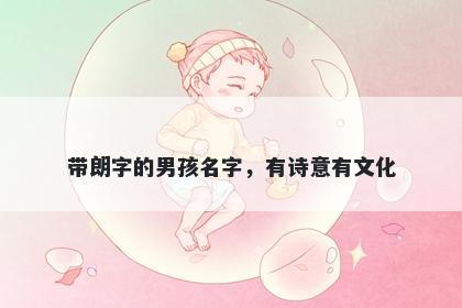 带朗字的男孩名字，有诗意有文化