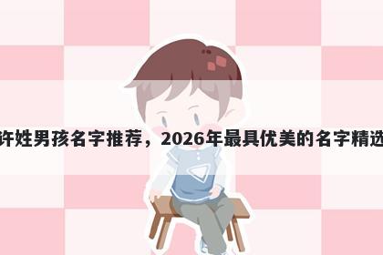 许姓男孩名字推荐，2026年最具优美的名字精选