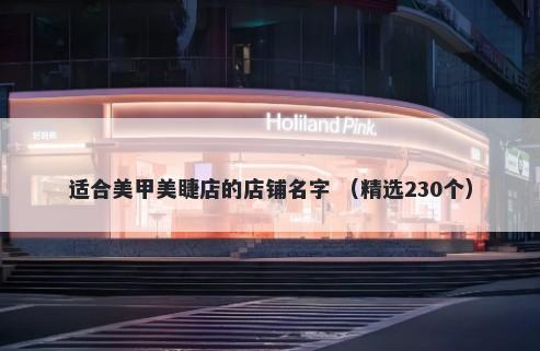 适合美甲美睫店的店铺名字 （精选230个）