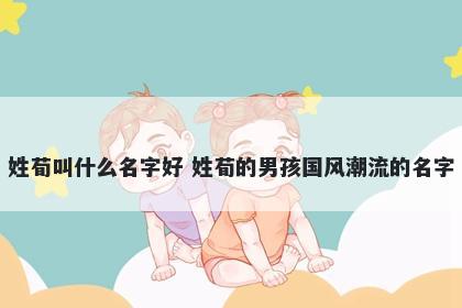 姓荀叫什么名字好 姓荀的男孩国风潮流的名字