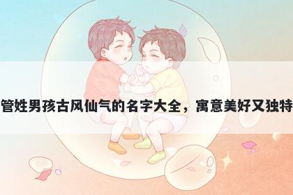 管姓男孩古风仙气的名字大全，寓意美好又独特