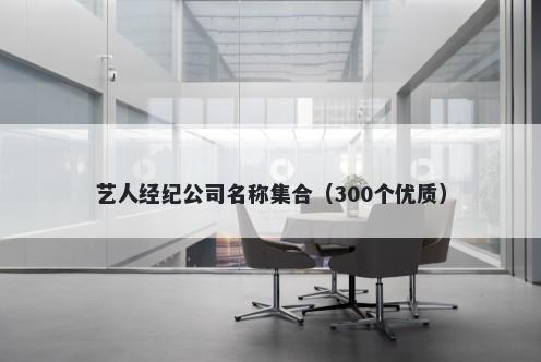 艺人经纪公司名称集合（300个优质）