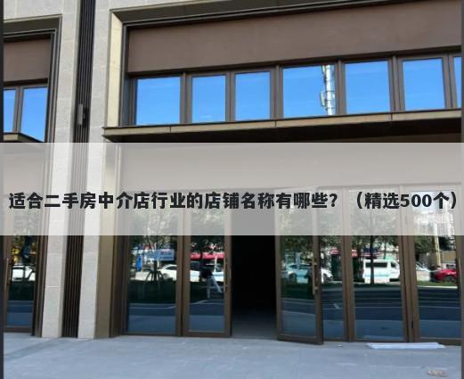 适合二手房中介店行业的店铺名称有哪些？（精选500个）